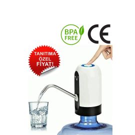 Vayomy Şarjlı Otomatik Damacana Su Pompası Tek Motorlu Beyaz Renk (BPA IÇERMEZ ,CE BELGELİDİR)