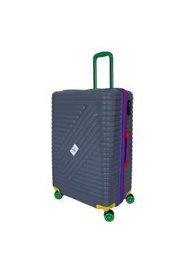 Vayomy Colors PP Line Büyük Boy Gri Valiz KIRILMAZ 2 Yıl Garantili