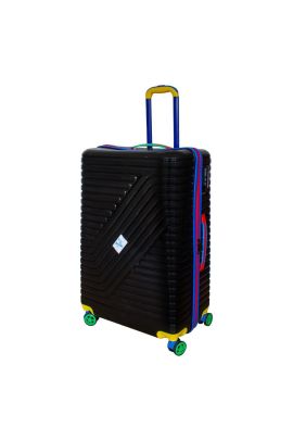 Vayomy Colors PP Line Büyük Boy Siyah Valiz KIRILMAZ 2 Yıl Garantili