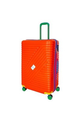 Vayomy Colors PP Line Büyük Boy Turuncu Valiz KIRILMAZ 2 Yıl Garantili